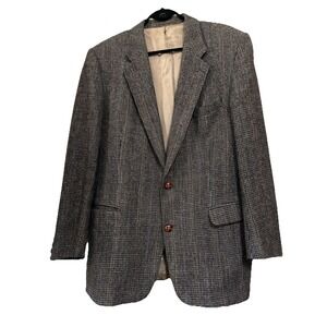 VTG Oakton Harris Tweed Sport Coat Mens 44 Multicolor Wool‎ Blazer Jacket Retro
